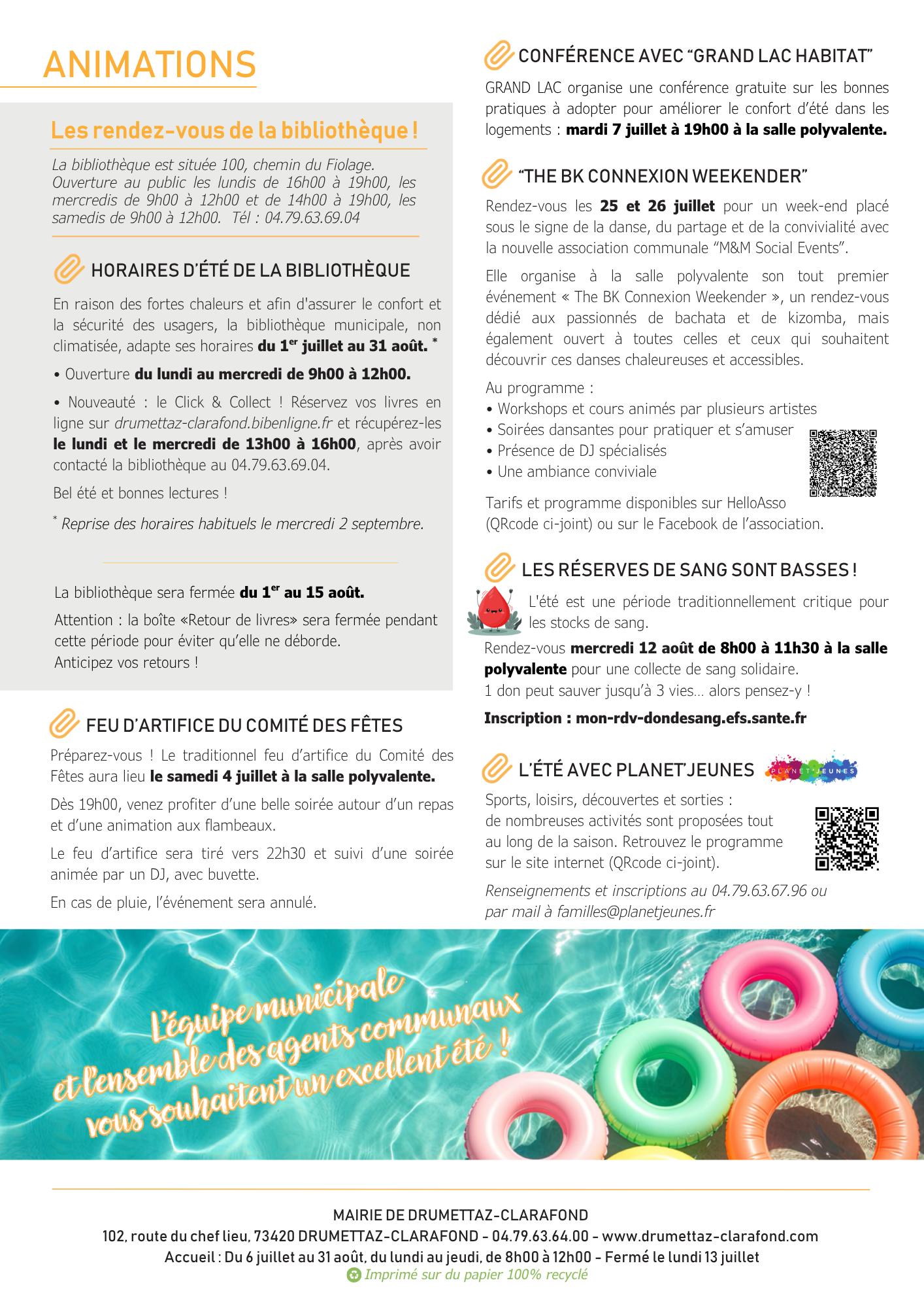  Lettre mensuelle Mairie Drumettaz Clarafond