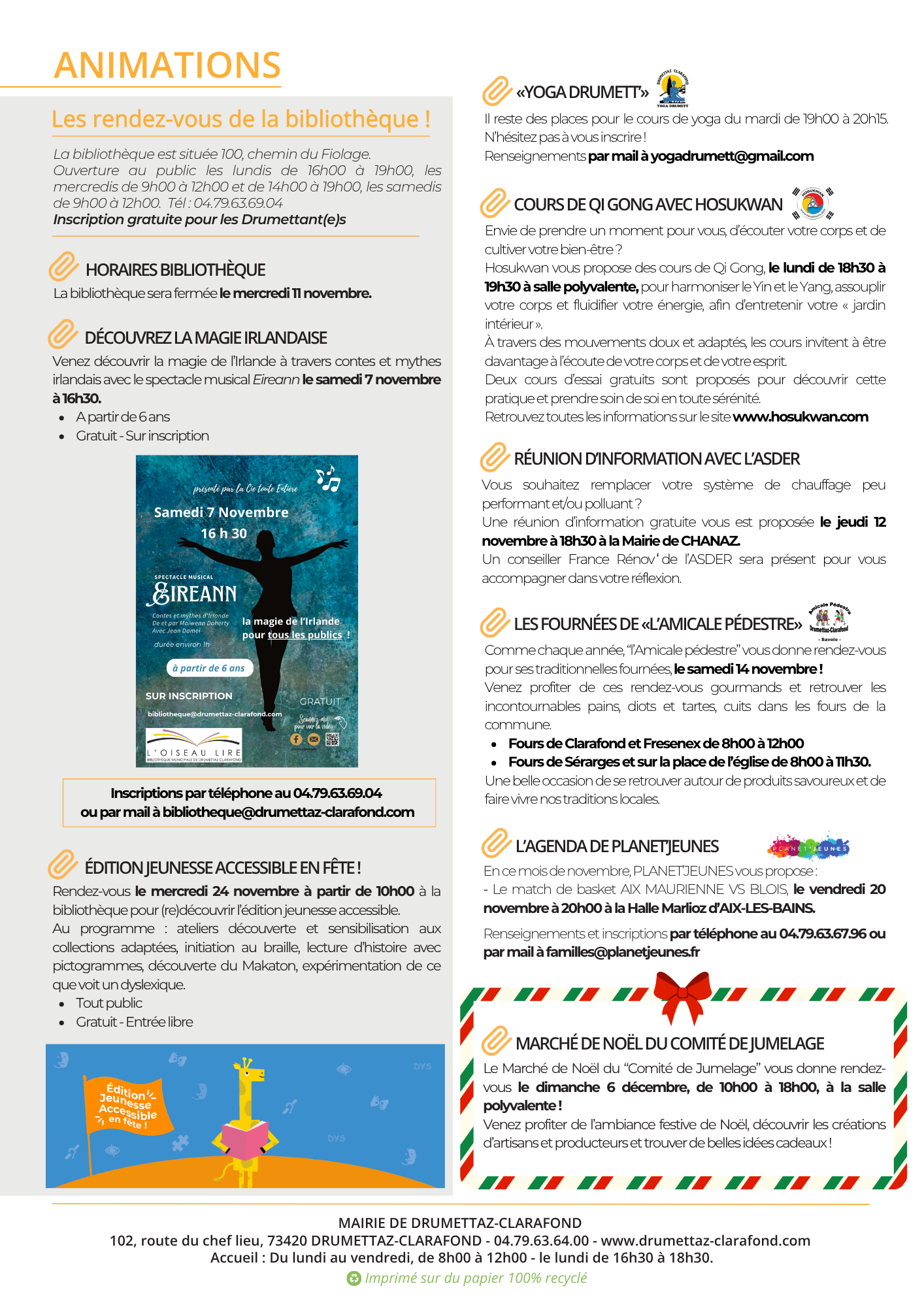  Lettre mensuelle Mairie Drumettaz Clarafond