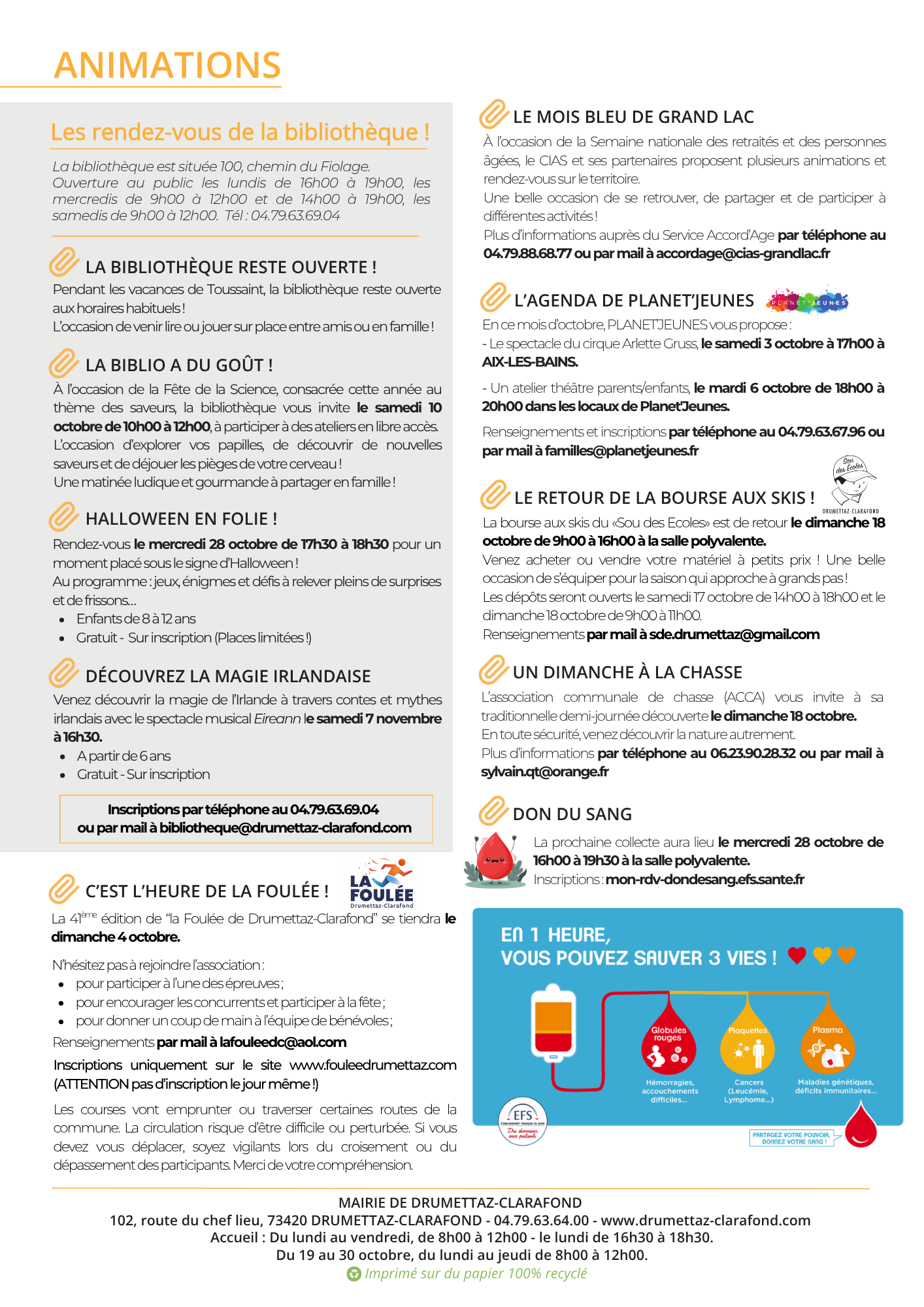  Lettre mensuelle Mairie Drumettaz Clarafond